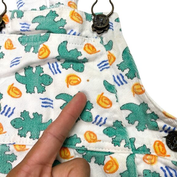 Vintage Day Sportswear Boys Lizard Gecko Shortalls Overalls Size 3T - Picture 7 of 9